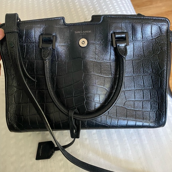 YSL Cabas crocodile embossed leather purse - Picture 4 of 8